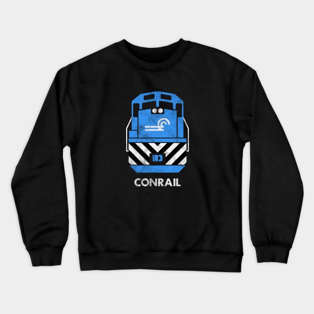 Vintage Conrail Railroad Train Engine T-Shirt Crewneck Sweatshirt by Turboglyde